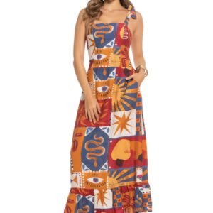Rayon Blend Adjustable Summer Dress